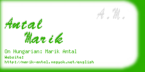 antal marik business card